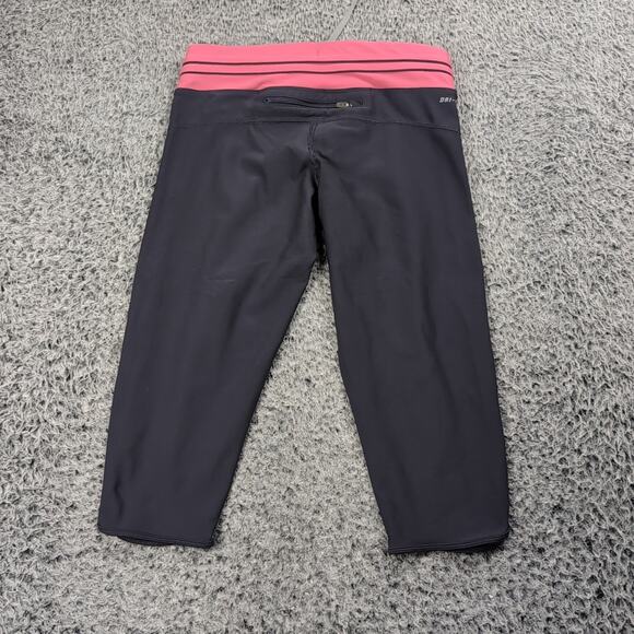Nike Pants Women Small Gray Capri Gym Athleisure Legging Lounge Dri Fit Yoga - Picture 7 of 8